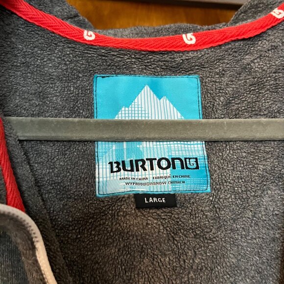 Burton Gray Mens Size Large Zip-Up Jacket Cotton - Picture 2 of 4